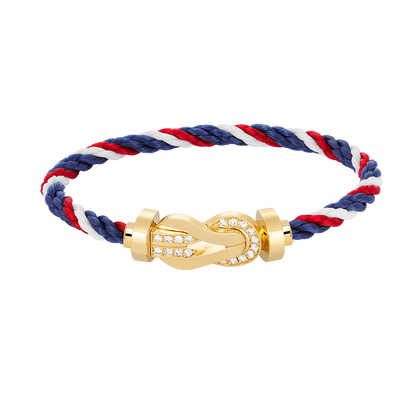 [Regalia jewelry]CHANCE LARGE 8 FIGURE BUCKLE HALF DIAMOND BRACELET GOLD