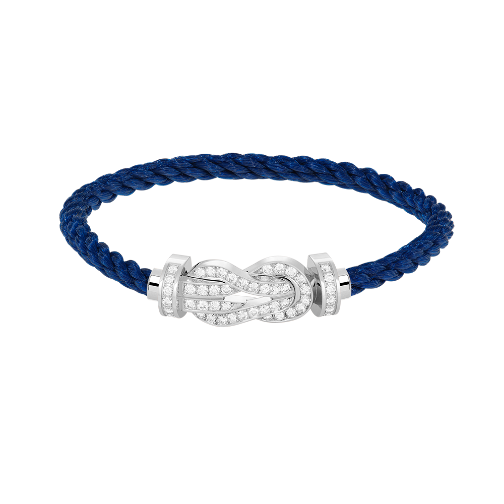 [Regalia jewelry]CHANCE LARGE 8 FIGURE BUCKLE FULL DIAMOND BRACELET SILVER
