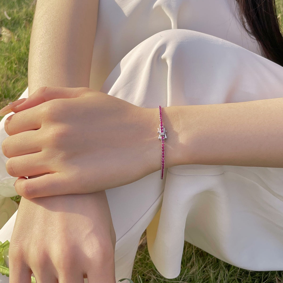 [Regalia jewelry]Radiant Colorful Round Cut Party Bracelet